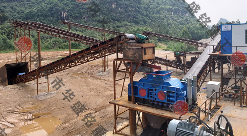 時產150噸花崗巖制砂機現場
